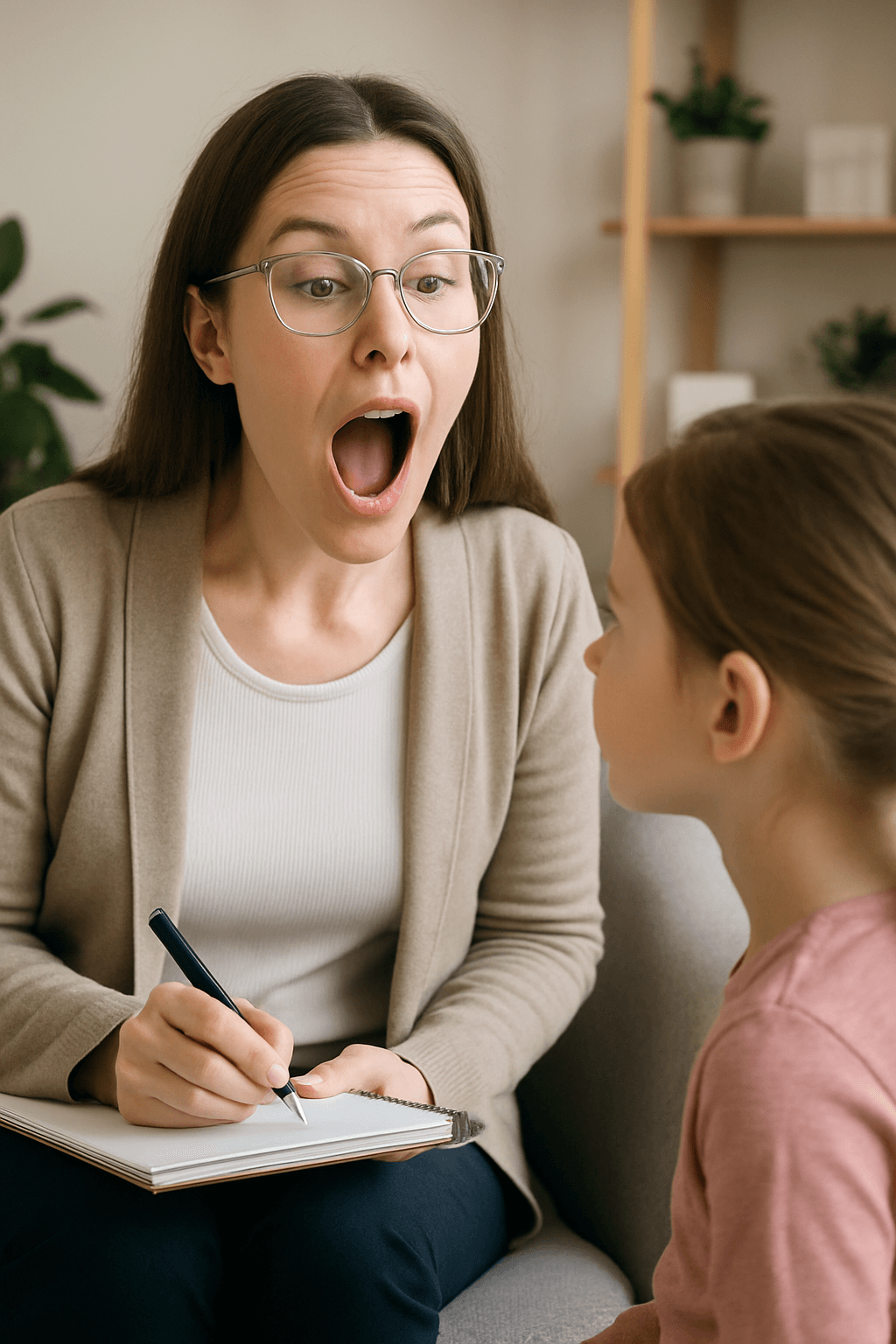Parent humming with child
